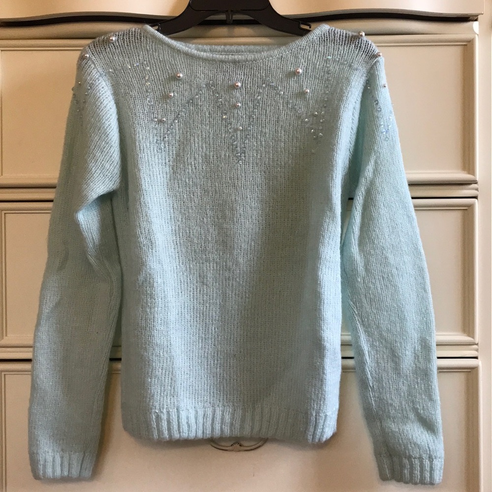Adolfo light blue vintage sweater